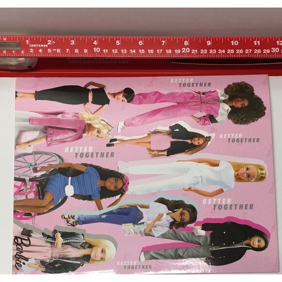Mattel Barbie Pink Back to School Paper File Folder Pockets 3 Ring Fashion Dolls - Picture 8 of 8